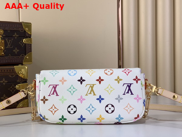 LV x TM Wallet On Chain Ivy in White Multicolored Monogram Canvas Replica