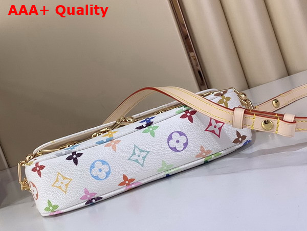 LV x TM Wallet On Chain Ivy in White Multicolored Monogram Canvas Replica