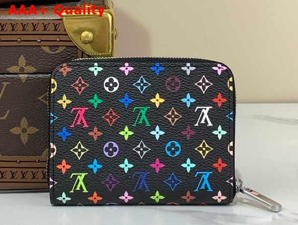 LV x TM Zippy Coin Purse in Black Multicolored Monogram Coated Canvas M13409 Replica