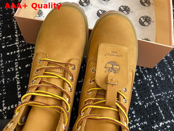 LV x Timberland Ankle Boot in Beige Grained Nubuck Calf Leather 1AD74X Replica