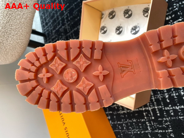 LV x Timberland Ankle Boot in Beige Grained Nubuck Calf Leather 1AD74X Replica