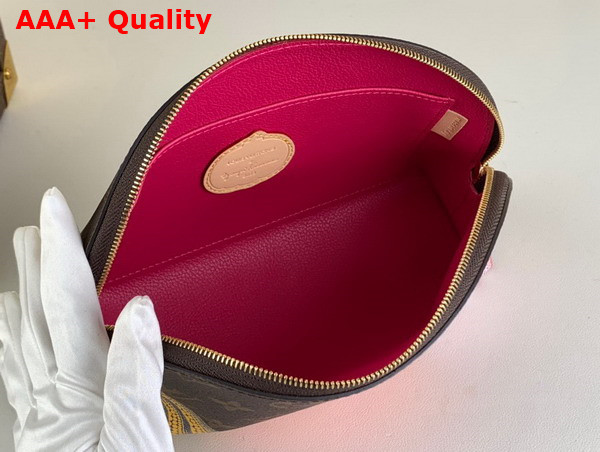 LV x YK Cosmetic Pouch Monogram Coated Canvas with Colorful Pumpkin Print M46472 Replica