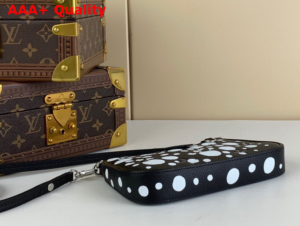 LV x YK Easy Pouch On Strap Monogram Empreinte Cowhide Leather with Infinity Dots Print Black and White M81908 Replica