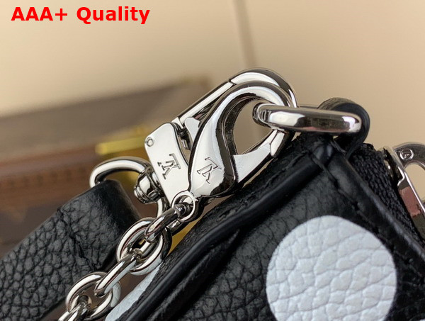 LV x YK Easy Pouch On Strap Monogram Empreinte Cowhide Leather with Infinity Dots Print Black and White M81908 Replica