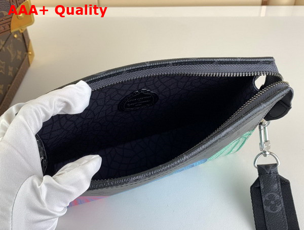 LV x YK Gaston Wearable Wallet Monogram Eclipse Reverse Coated Canvas with Colorful Pumpkin Print M81972 Replica