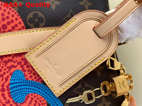 LV x YK Keepall 45 Monogram Coated Canvas with Colorful Pumpkin Print M46471 Replica