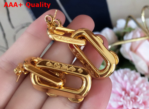 LV x YK LV Edge Painted Dots Earrings Gold Color Finish M01065 Replica