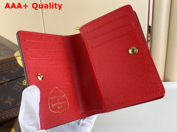 LV x YK Lou Wallet Monogram Coated Canvas with 3D Painted Dots Print M81981 Replica