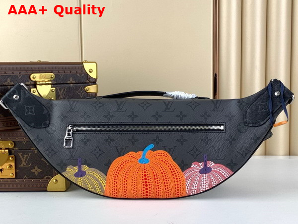 LV x YK Maxi Bumbag in Monogram Eclipse Reverse Coated Canvas with Colorful Pumpkin Print M46436 Replica