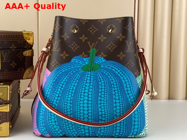 LV x YK Neonoe MM Monogram Coated Canvas with Pumpkin Print M46473 Replica
