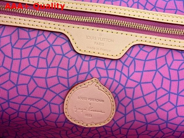 LV x YK Neverfull MM Monogram Coated Canvas with Pumpkin Print M46468 Replica