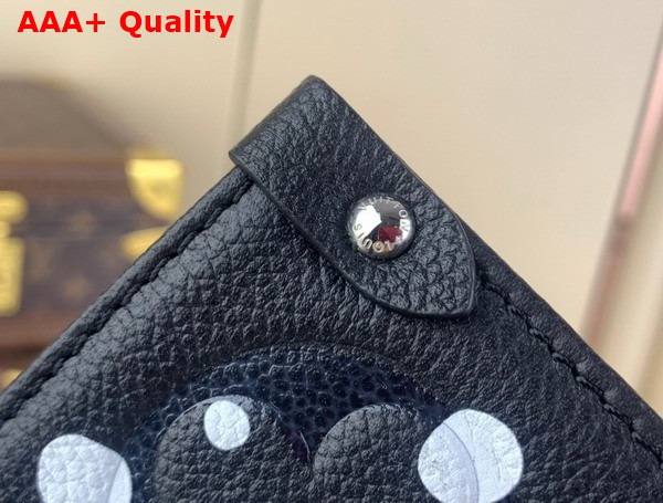 LV x YK Onthego MM Black and White Embossed Grained Monogram Empreinte Cowhide Leather with Infinity Dots Print M46389 Replica