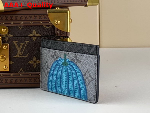 LV x YK Porte Carte Monogram Eclipse Reverse Coated Canvas with Colorful PUmpkin Print M81968 Replica