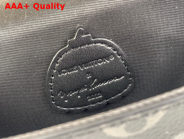 LV x YK Steamer Wearable Wallet Black and Silver Monogram Eclipse Coated Canvas with 3D Painted Dots Print M81935 Replica