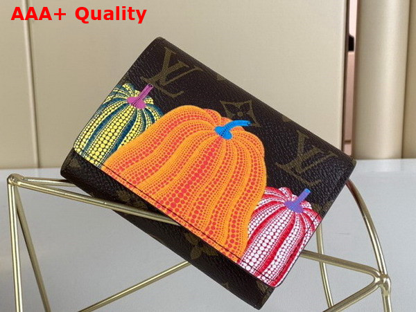 LV x YK Victorine Wallet Monogram Coated Canvas with Pumpkin Print M82111 Replica