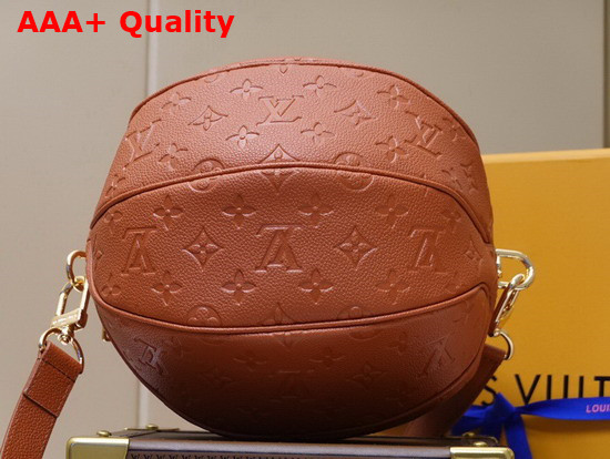 LVXNBA Ball in Basket Bag in Brown Ball Grain Leather M57974 Replica