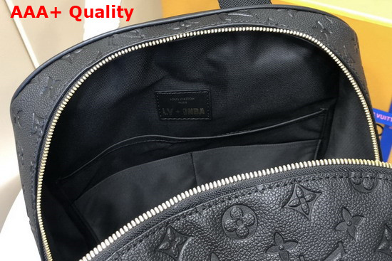 LVXNBA Basketball Backpack in Black Ball Grain Leather M57972 Replica