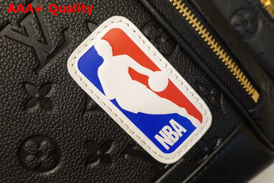 LVXNBA Basketball Backpack in Black Ball Grain Leather M57972 Replica