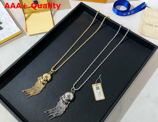 LVXNBA Flying Ball Necklace Gold Color Hardware Chain MP3055 Replica