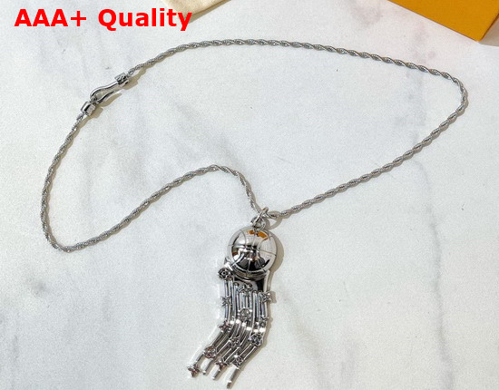 LVXNBA Flying Ball Necklace Silver Color Hardware Chain Replica