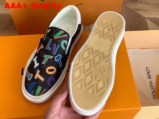 LVXNBA LV Ollie Slip On Sneaker Monogram Eclipse Canvas Replica