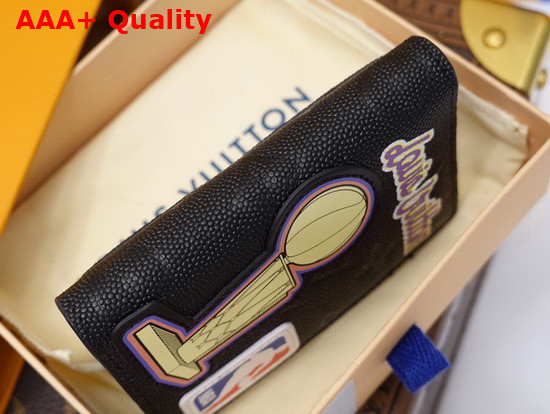 LVXNBA Pocket Organizer Black Cowhide Leather M80615 Replica
