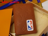 LVXNBA Pocket Organizer Brown Ball Grain Leather M80545 Replica
