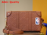 LVXNBA Soft Trunk Wearable Wallet Brown Ball Grain Leather M80549 Replica