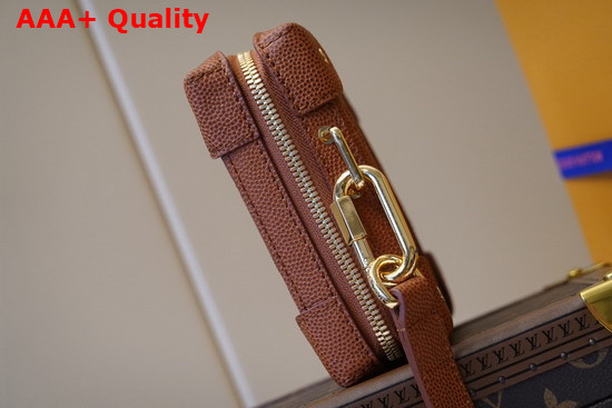 LVXNBA Soft Trunk Wearable Wallet Brown Ball Grain Leather M80549 Replica