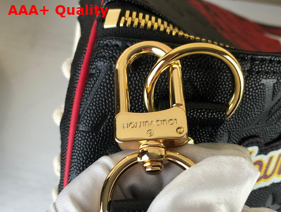 LVxNBA Keepall Bandouliere 55 in Black Monogram Embossed Leather M58516 Replica