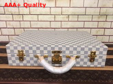 Louis Vuitton 18 Watch Case in Damier Azur Canvas Replica