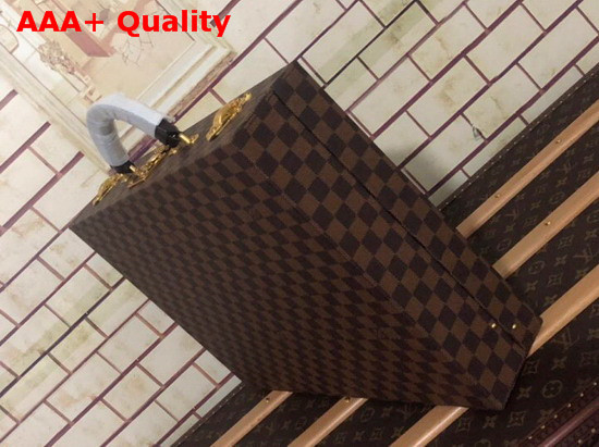 Louis Vuitton 18 Watch Case in Damier Ebene Canvas Replica