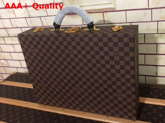 Louis Vuitton 18 Watch Case in Damier Ebene Canvas Replica