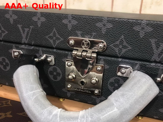 Louis Vuitton 18 Watch Case in Monogram Eclipse Canvas Replica