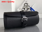 Louis Vuitton 3 Watch Case Taiga Leather Black M32609 Replica