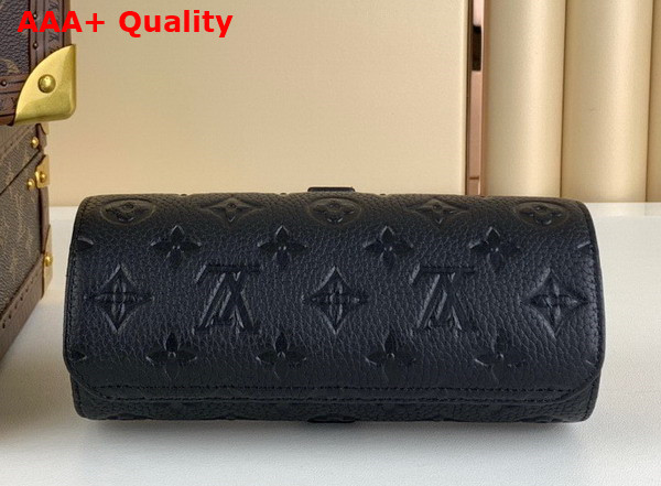 Louis Vuitton 3 Watch Case in Black Monogram Empreinte Leather Replica