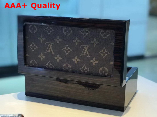 Louis Vuitton 3 Watch Case in Brown Wood and Monogram Canvas Replica