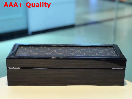 Louis Vuitton 5 Watch Case in Brown Wood and Monogram Canvas Replica