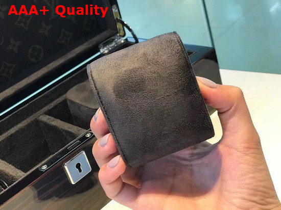 Louis Vuitton 5 Watch Case in Brown Wood and Monogram Canvas Replica