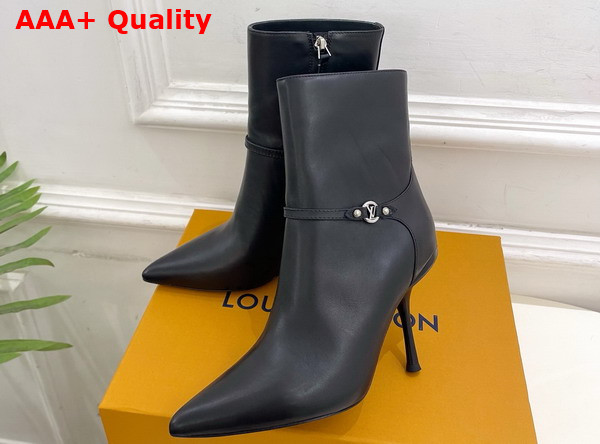 Louis Vuitton 6am Ankle Boot in Black Plain Calf Leather 1AIUKZ Replica