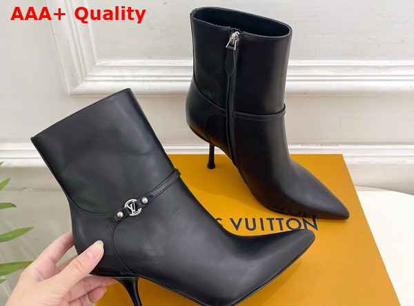 Louis Vuitton 6am Ankle Boot in Black Plain Calf Leather 1AIUKZ Replica
