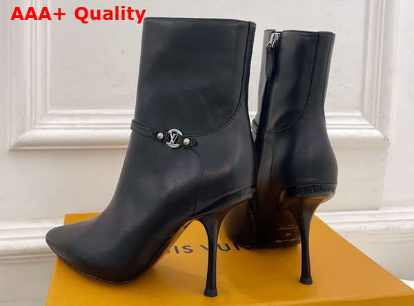 Louis Vuitton 6am Ankle Boot in Black Plain Calf Leather 1AIUKZ Replica