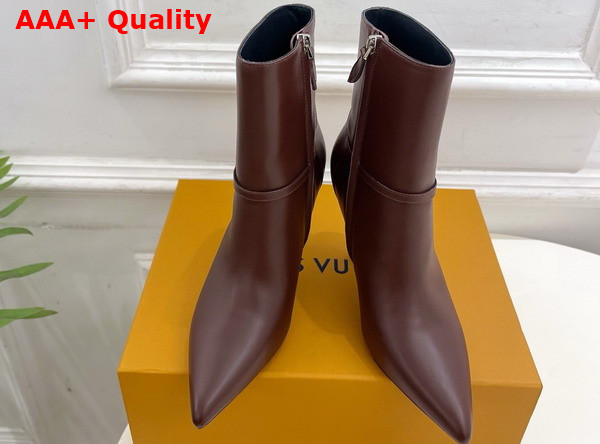Louis Vuitton 6am Ankle Boot in Brown Plain Calf Leather Replica