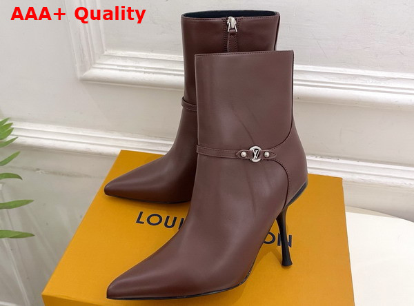 Louis Vuitton 6am Ankle Boot in Brown Plain Calf Leather Replica