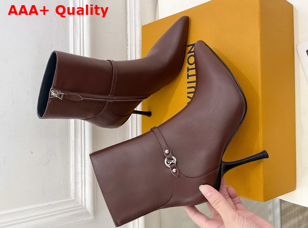 Louis Vuitton 6am Ankle Boot in Brown Plain Calf Leather Replica