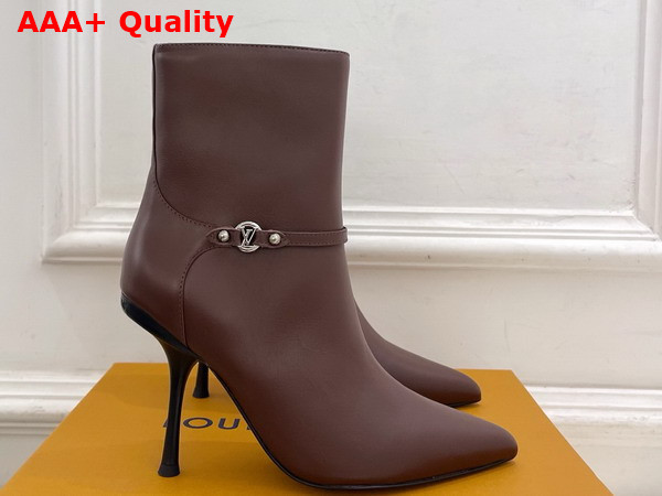 Louis Vuitton 6am Ankle Boot in Brown Plain Calf Leather Replica