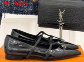 Louis Vuitton 6am Flat Ballerina in Black Patent Calf Leather 1AGWV6 Replica