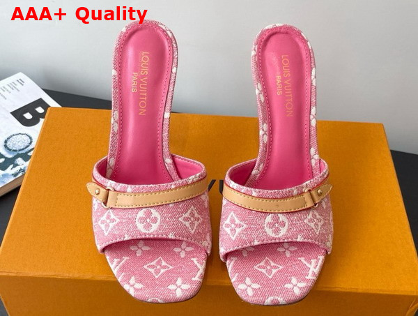 Louis Vuitton 6am Mule Pink Monogram Denim 1ADIFX Replica