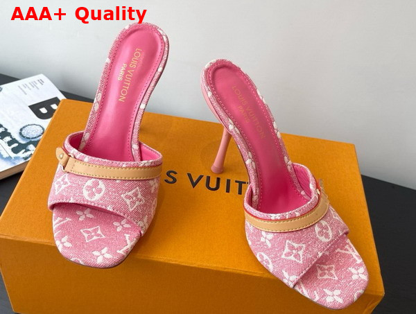 Louis Vuitton 6am Mule Pink Monogram Denim 1ADIFX Replica