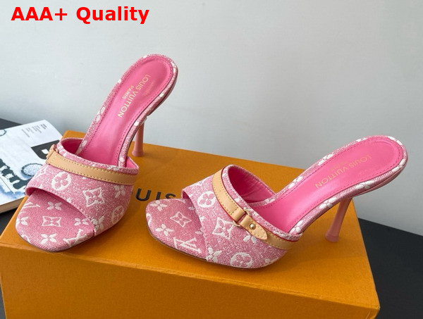 Louis Vuitton 6am Mule Pink Monogram Denim 1ADIFX Replica